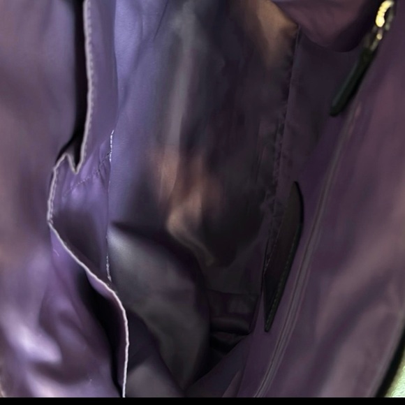 Bundle Coach Poppy Silver Metallic Leather Tote Purse & Wallet - Picture 8 of 12